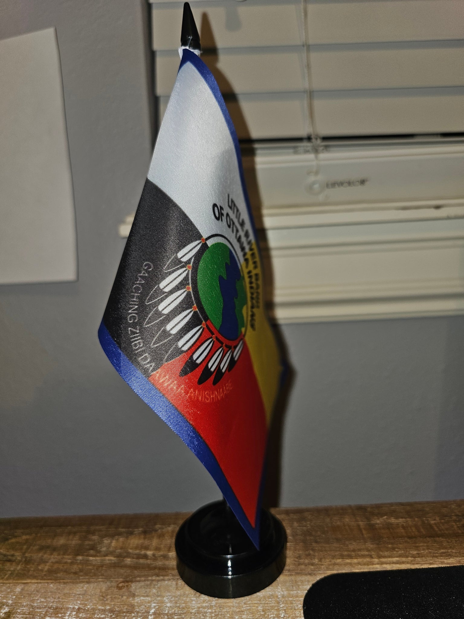Little River Band of Ottawa Indians Tabletop Flag – authentic Native American tribal flag