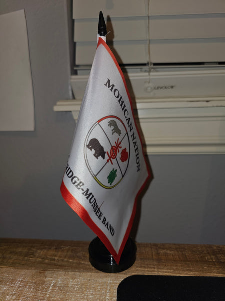 Mohican Nation - Stockbridge-Munsee Band Tabletop Flag – authentic Native American tribal flag