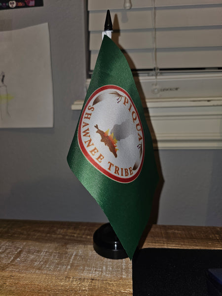 Piqua Shawnee Tribe Tabletop Flag – authentic Native American tribal flag