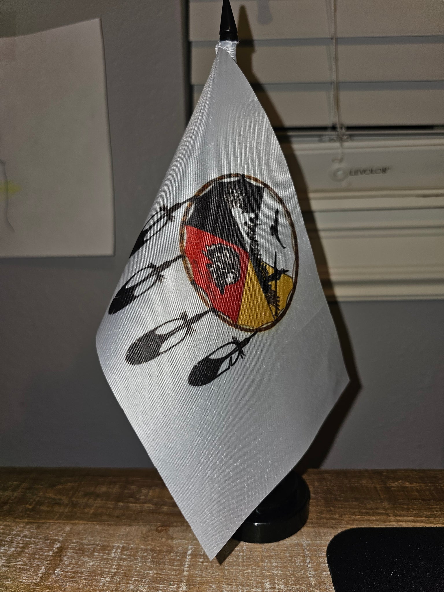 Sokaogon Nation Tabletop Flag – authentic Native American tribal flag