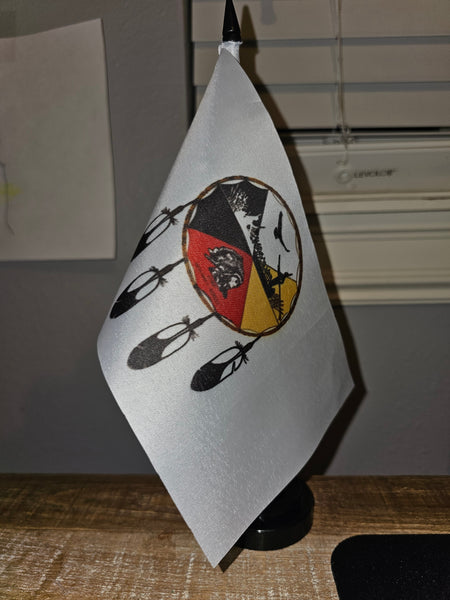 Sokaogon Nation Tabletop Flag – authentic Native American tribal flag