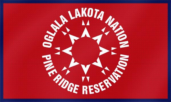 Oglala Sioux Tribe of Pine Ridge Flag- (OLDER VERSION) – authentic Native American tribal flag