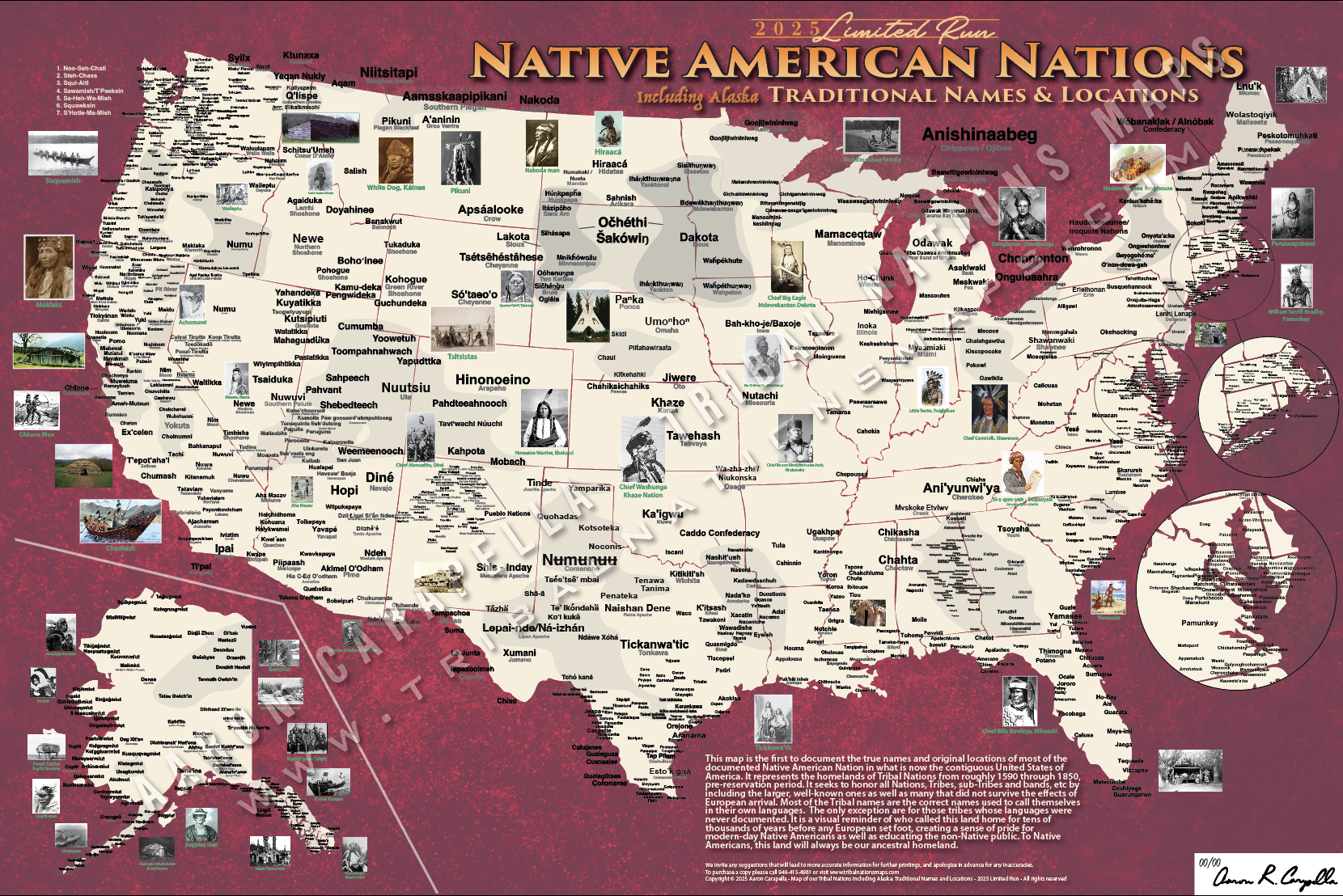 2025 Limited Run - Native America - 24"x36" — pre-contact Native American tribal homeland map poster