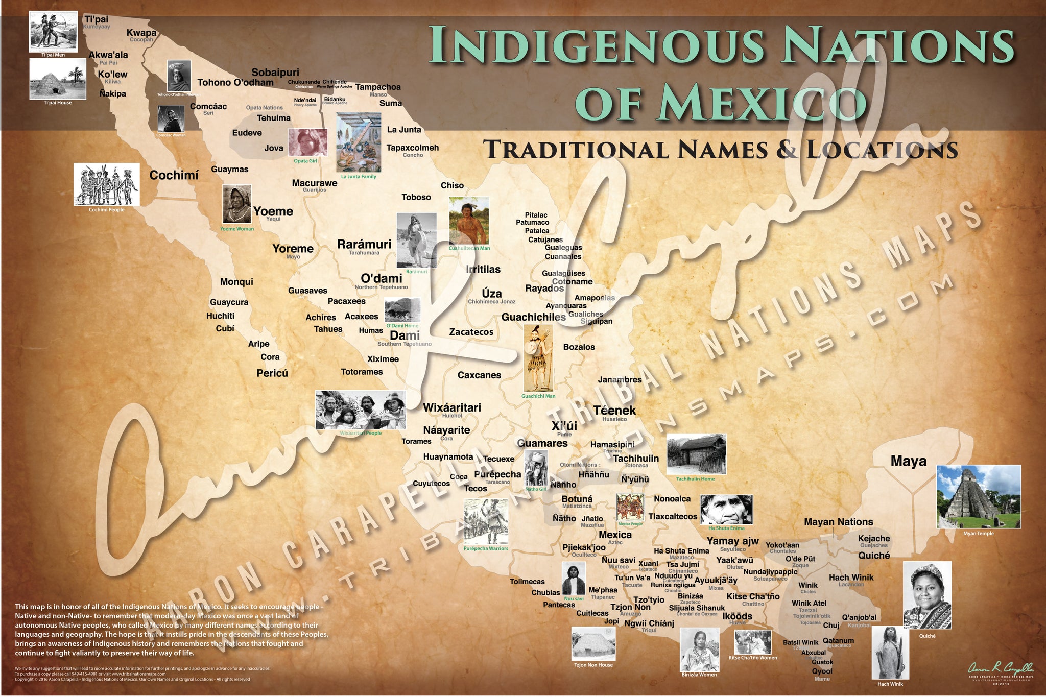 All 4 individual Tribal maps- Save money! — pre-contact Native American tribal homeland map poster