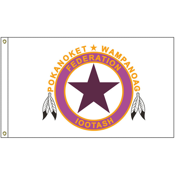 Pokanoket Wampanoag Tribal Flag – authentic Native American tribal flag