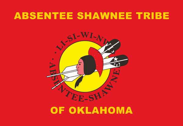 Absentee Shawnee Tribe Flag – authentic Native American tribal flag