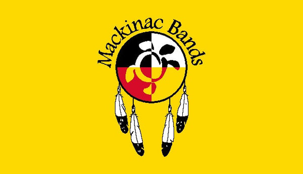 Mackinac Chippewa-Ottawa Flag – authentic Native American tribal flag