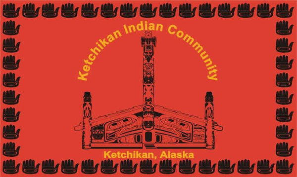 Ketchikan Alaska Tribe Flag – authentic Native American tribal flag