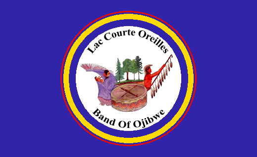 Lac Courte Oreilles Chippewa Flag – authentic Native American tribal flag
