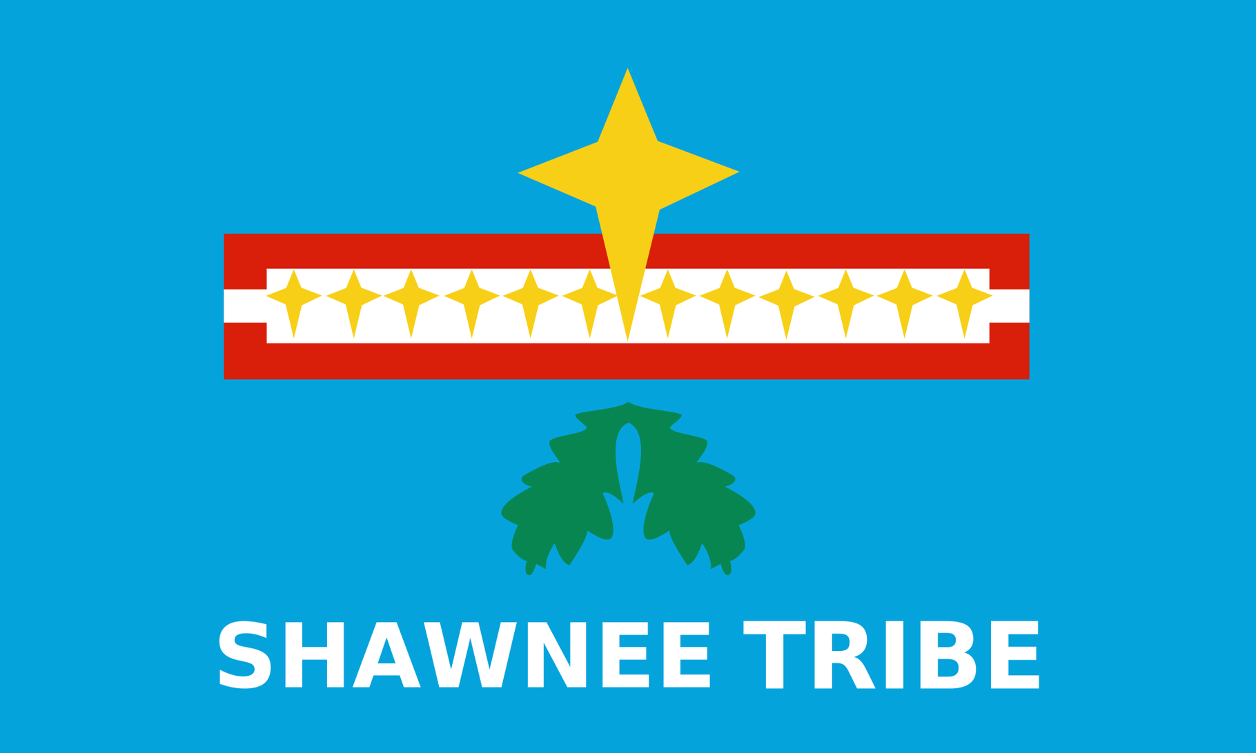 Shawnee Tribe of Oklahoma Flag – authentic Native American tribal flag