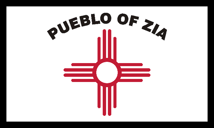 Zia Pueblo Flag – authentic Native American tribal flag