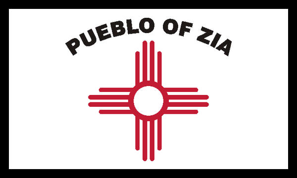 Zia Pueblo Flag – authentic Native American tribal flag