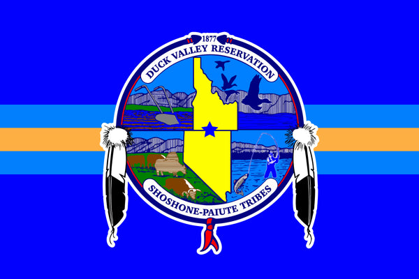 Duck Valley Shoshone-Paiutes Tribal Flag – authentic Native American tribal flag