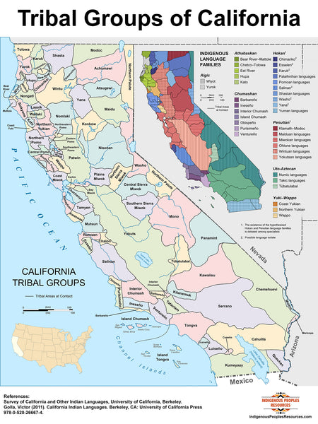 Tribal Groups of California Map