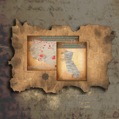 State Reservations Map + Native American Reservations Map Bundle