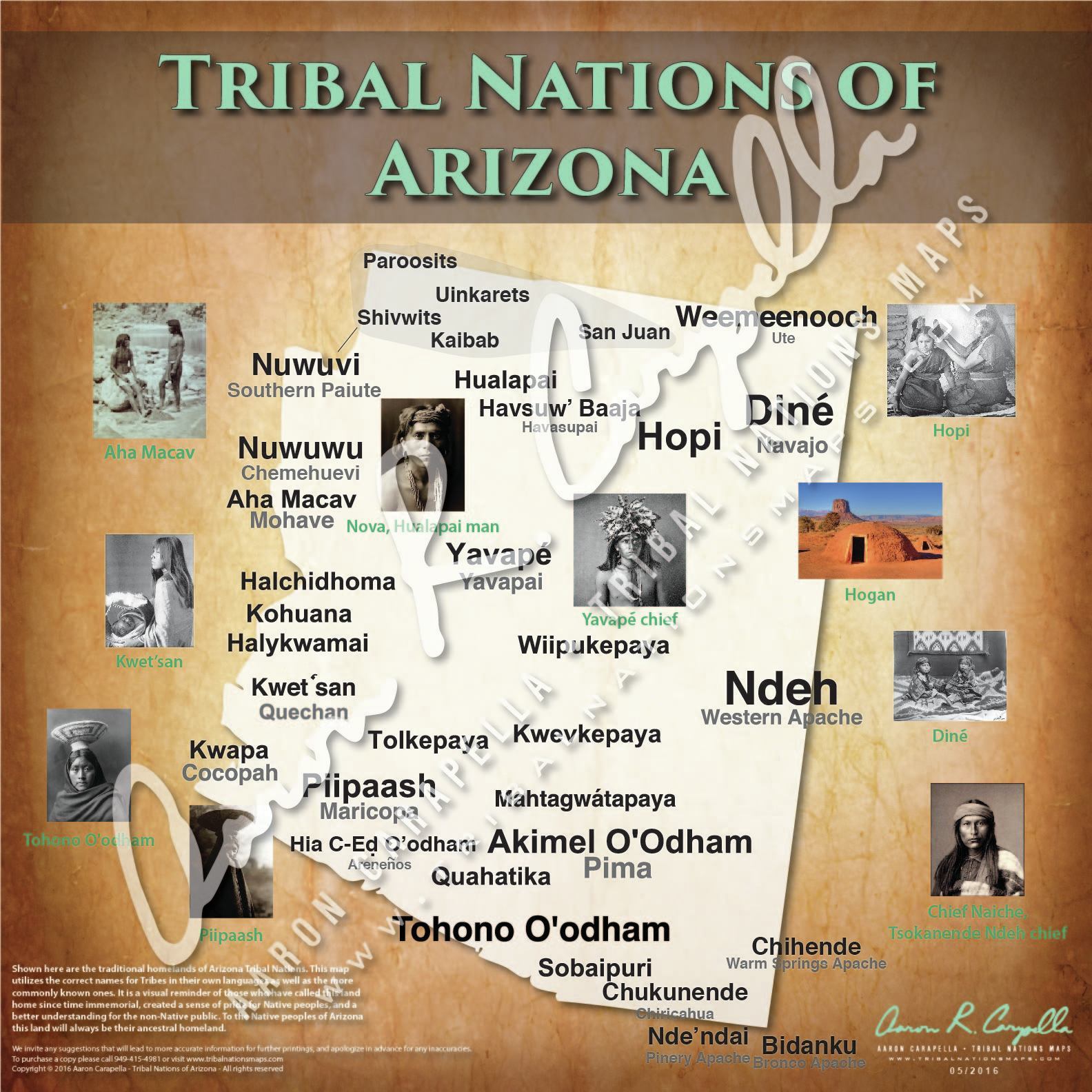 Tribal Nations of Arizona Map Puzzle
