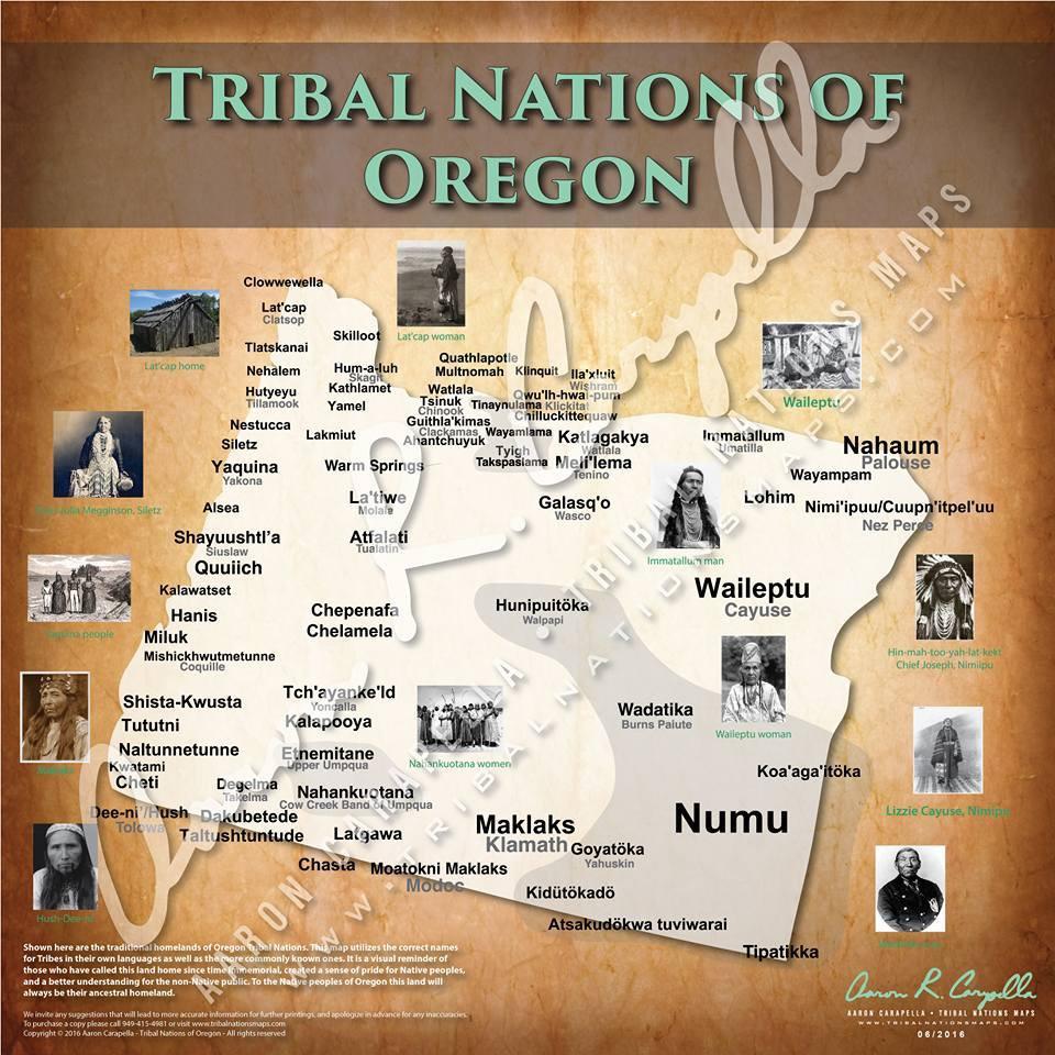 Tribal Nations of Oregon Map