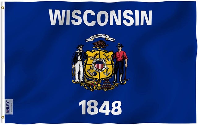 Wisconsin State Flag | Native American Flags for Sale Online