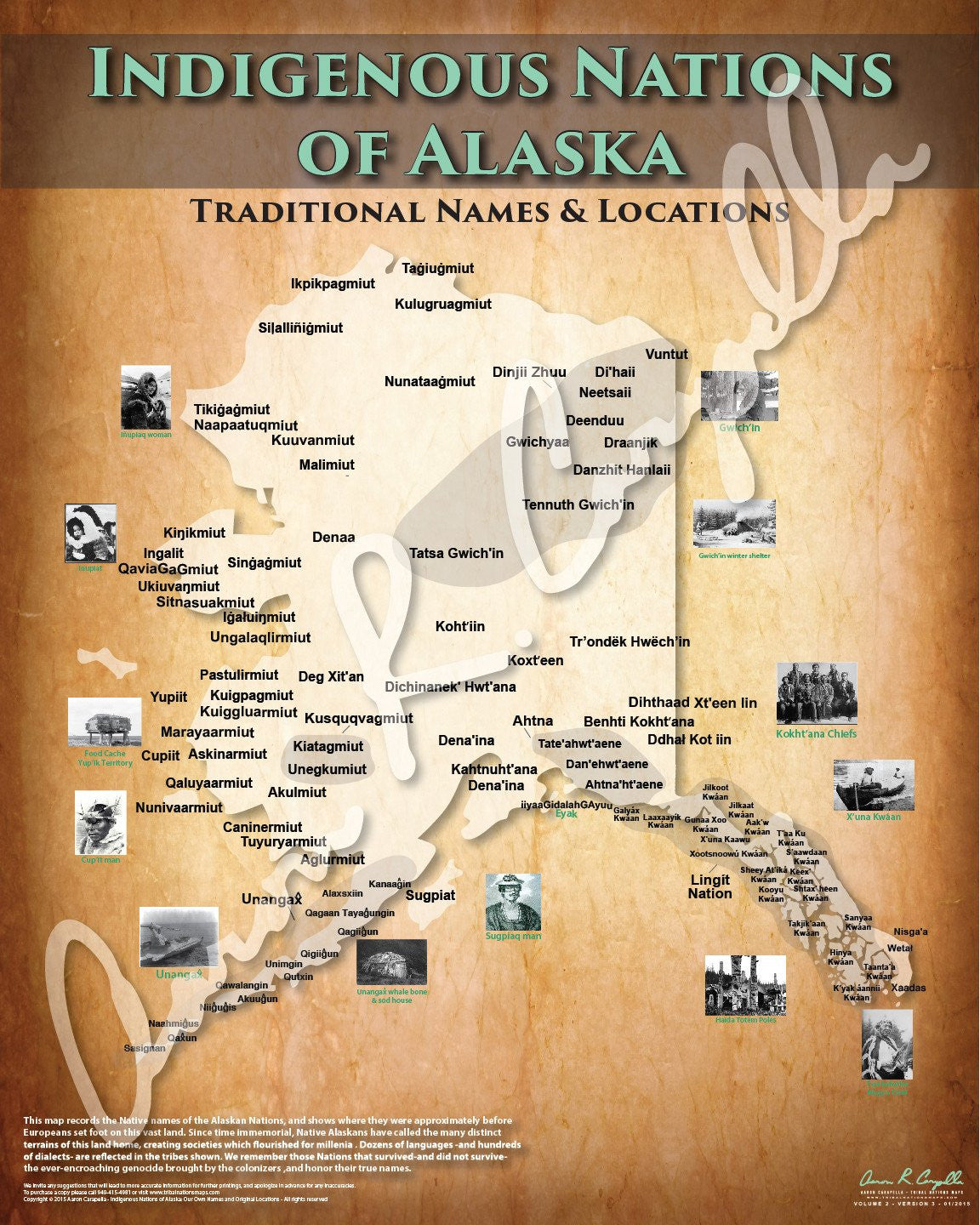 Indigenous Nations of Alaska Map (Native and Common Names)